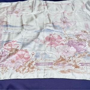 VTG Christian Dior Silk Scarf Floral Made France Pure Soie Square Old Money EUC